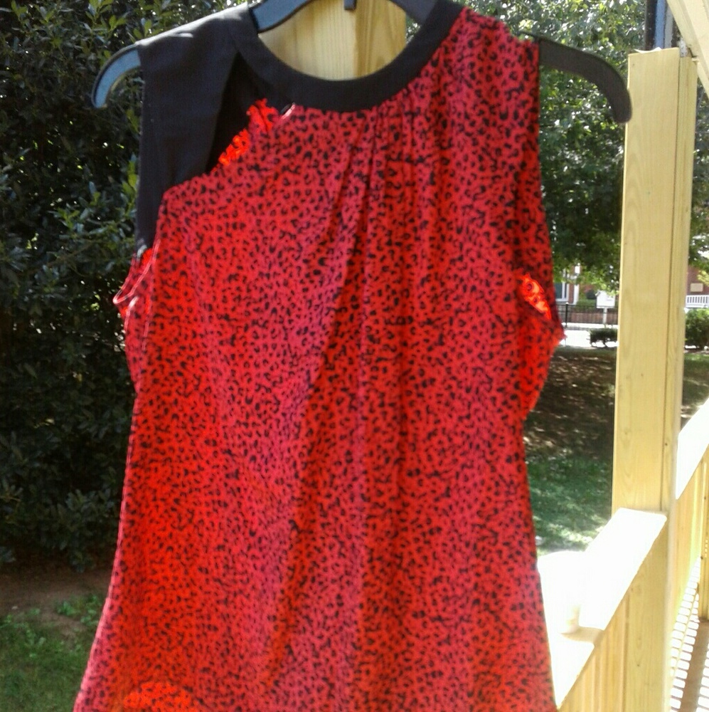 Nanette Lepore Lepard print sleeveless blouse